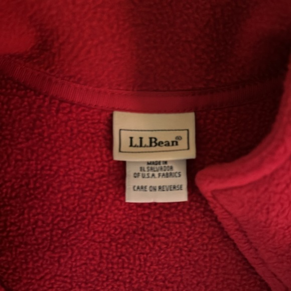 Vintage LL Bean Red Fleece Jacket Size Small Women’s - Picture 2 of 3